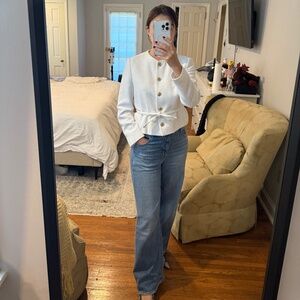 Zara cropped jacket cardigan